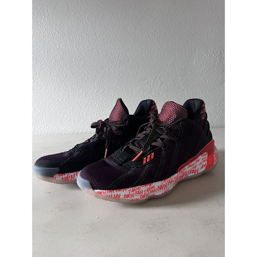 Adidas Dame 7 Men's 11 Black Red White I Am My Own Fan Basketball Shoes